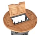 MR.DEKO Tischaufsatz Bierkistenaufsatz Teak mit Klappe Bild 3