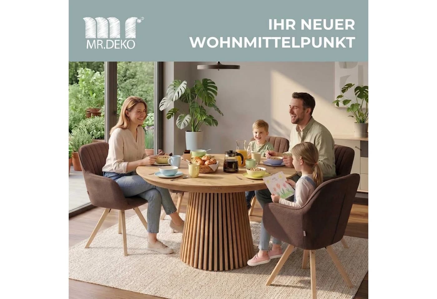 deVries Esstisch Oria Braun Ausziehbar