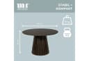 MR.DEKO Esstisch Barletta rund 120 cm Eiche Smoked Oak Bild 3