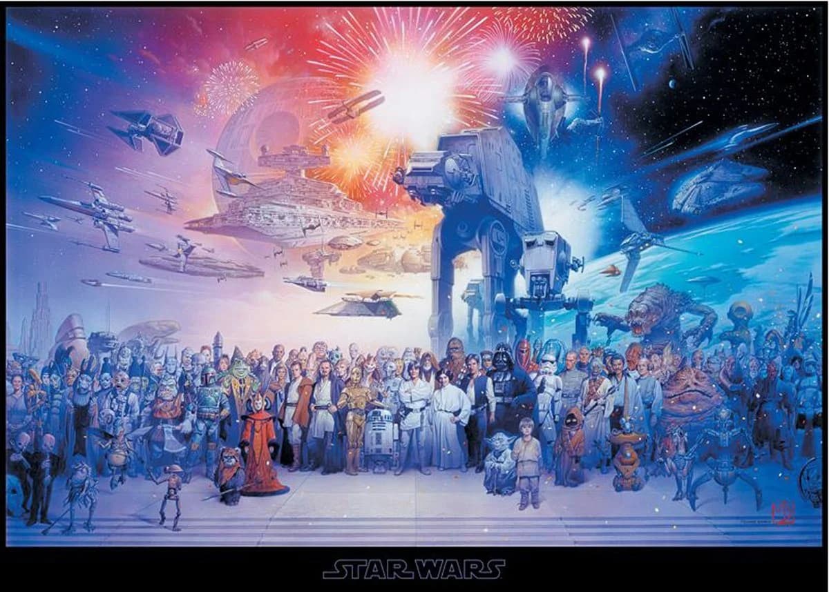 Grupo Erik Poster Star Wars Cast 140 x 100 cm