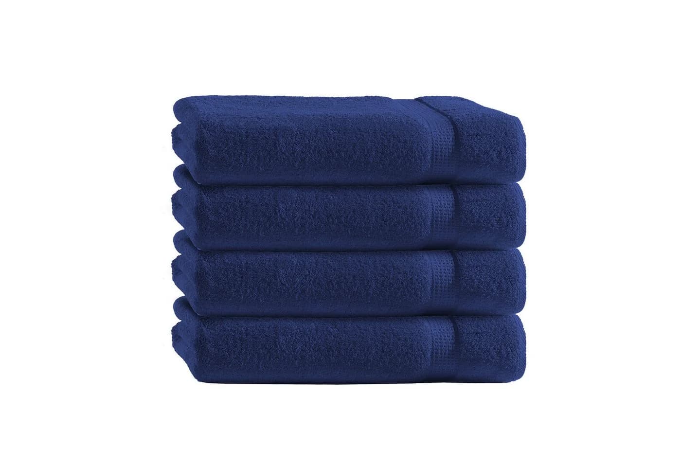 TRENDBUY24 Handtuch Set 4er Frottee 100% Baumwolle Navy - Bild 2