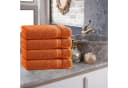 TRENDBUY24 Handtuch Set 4er Frottee 100% Baumwolle Orange Bild 3