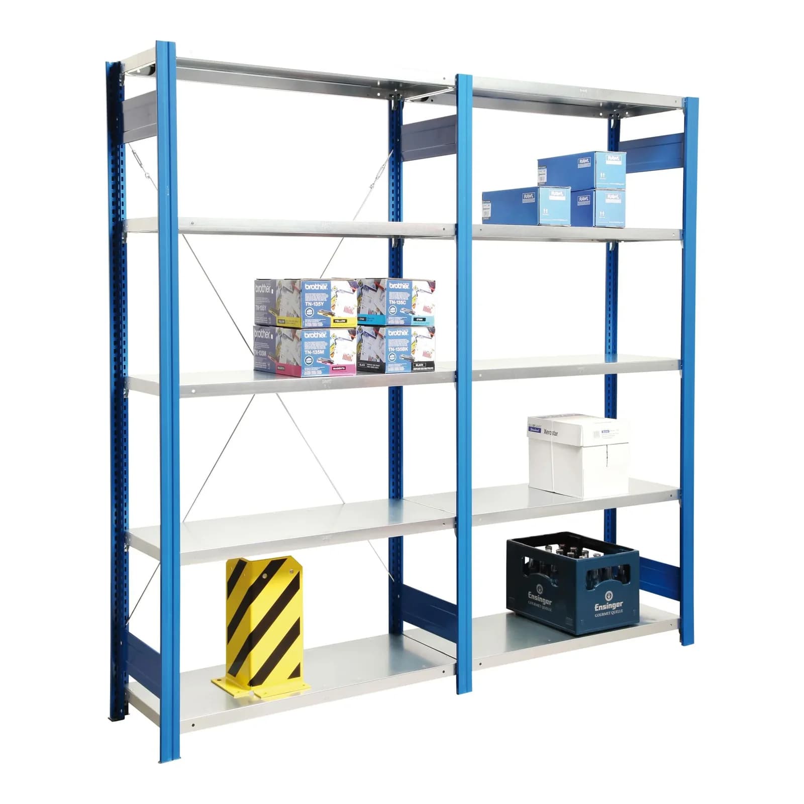 Regalwerk BERT-Lagerregal Plus Grundfeld 2000x1005x300 mm Stahl Grau
