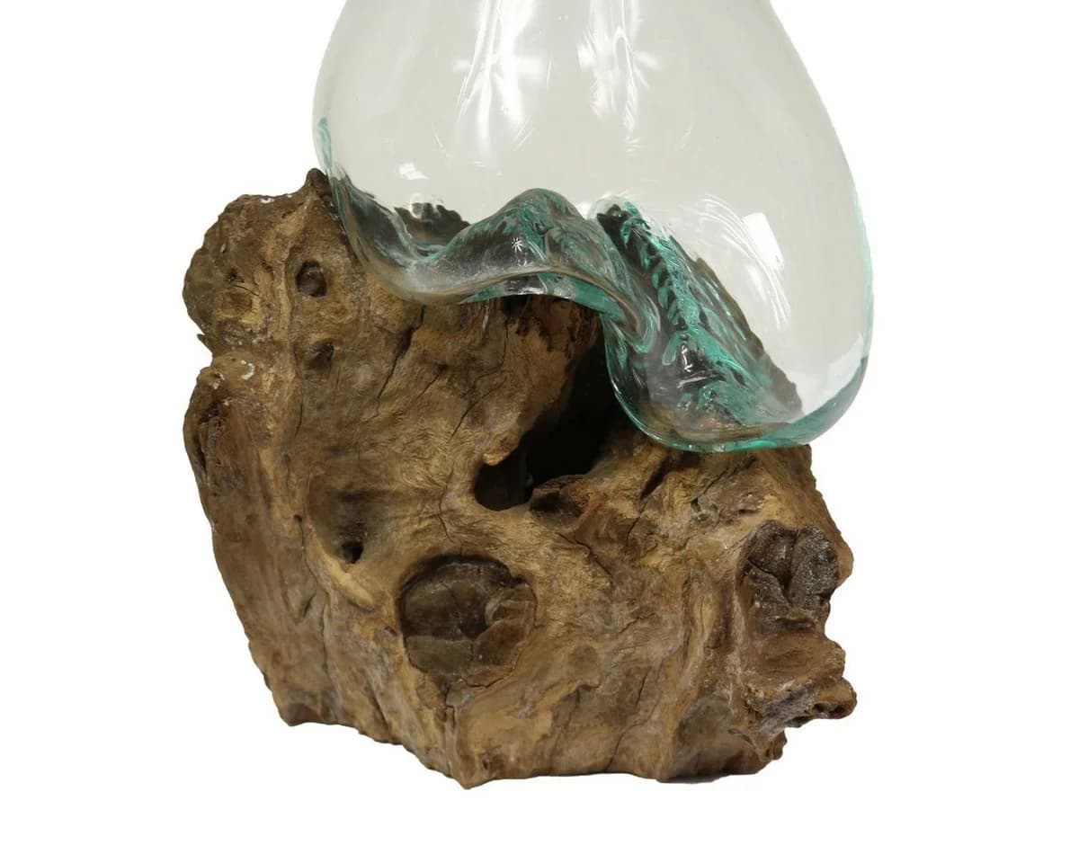 Oriental Galerie Dekofigur Wurzelholz Glas 18 cm - Bild 4