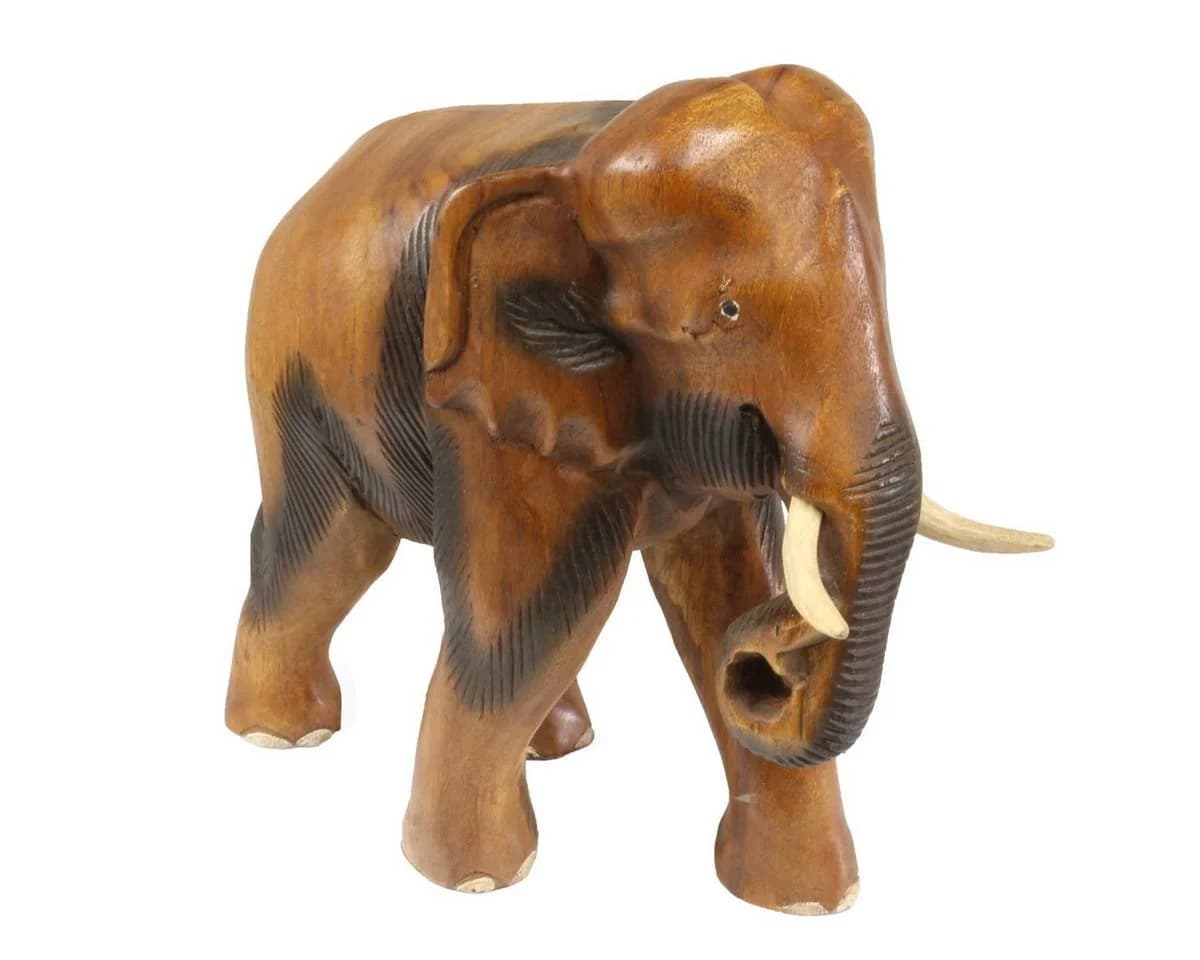 Oriental Galerie Dekofigur Elefant Skulptur Massiv Braun - Bild 2