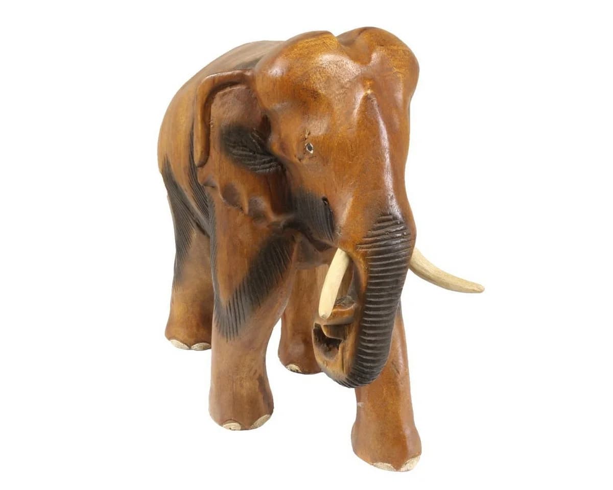 Oriental Galerie Dekofigur Elefant Skulptur Massiv Braun - Bild 3