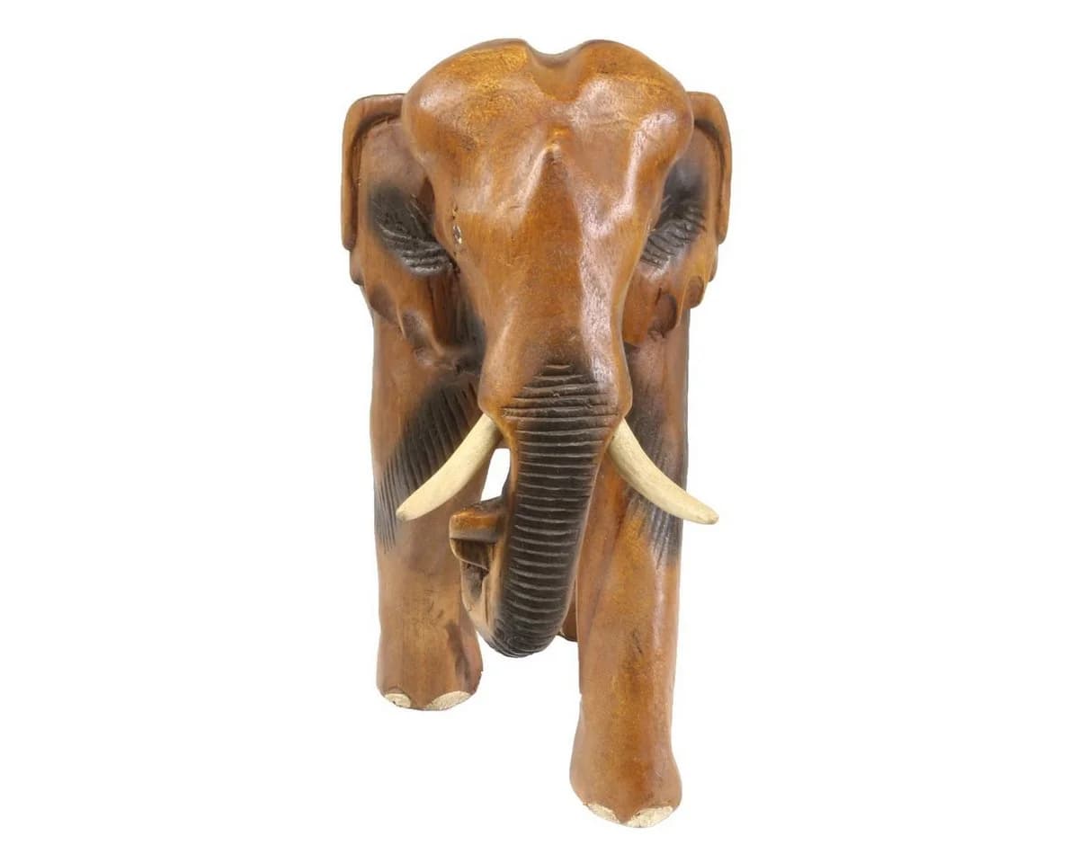 Oriental Galerie Dekofigur Elefant Skulptur Massiv Braun - Bild 4