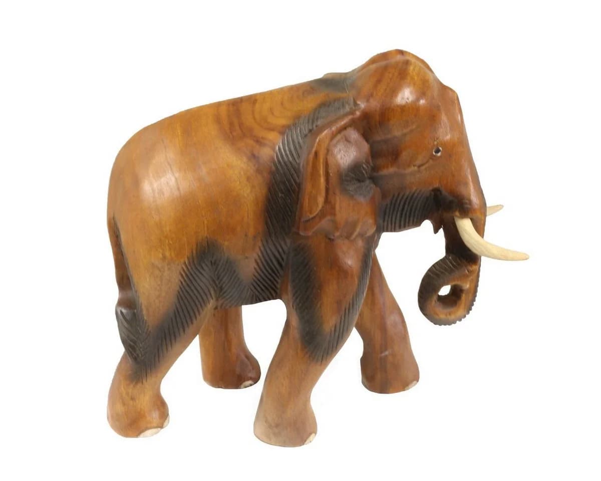 Oriental Galerie Dekofigur Elefant Skulptur Massiv Braun - Bild 5