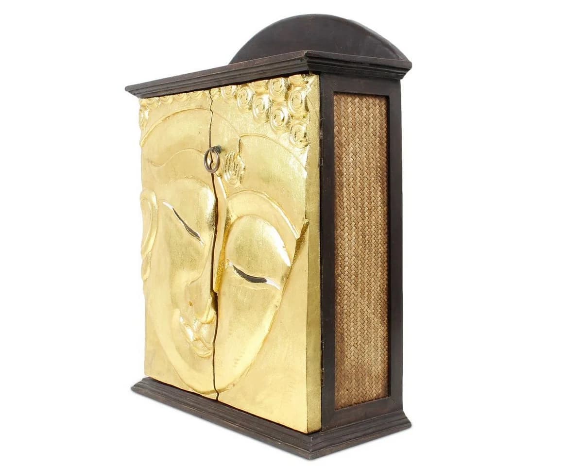Oriental Galerie Hängeschrank Buddha 65 cm Braun Gold