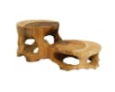 Orientalischer Teakholz-Hocker Bild 1