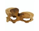 Orientalischer Teakholz-Hocker Bild 3