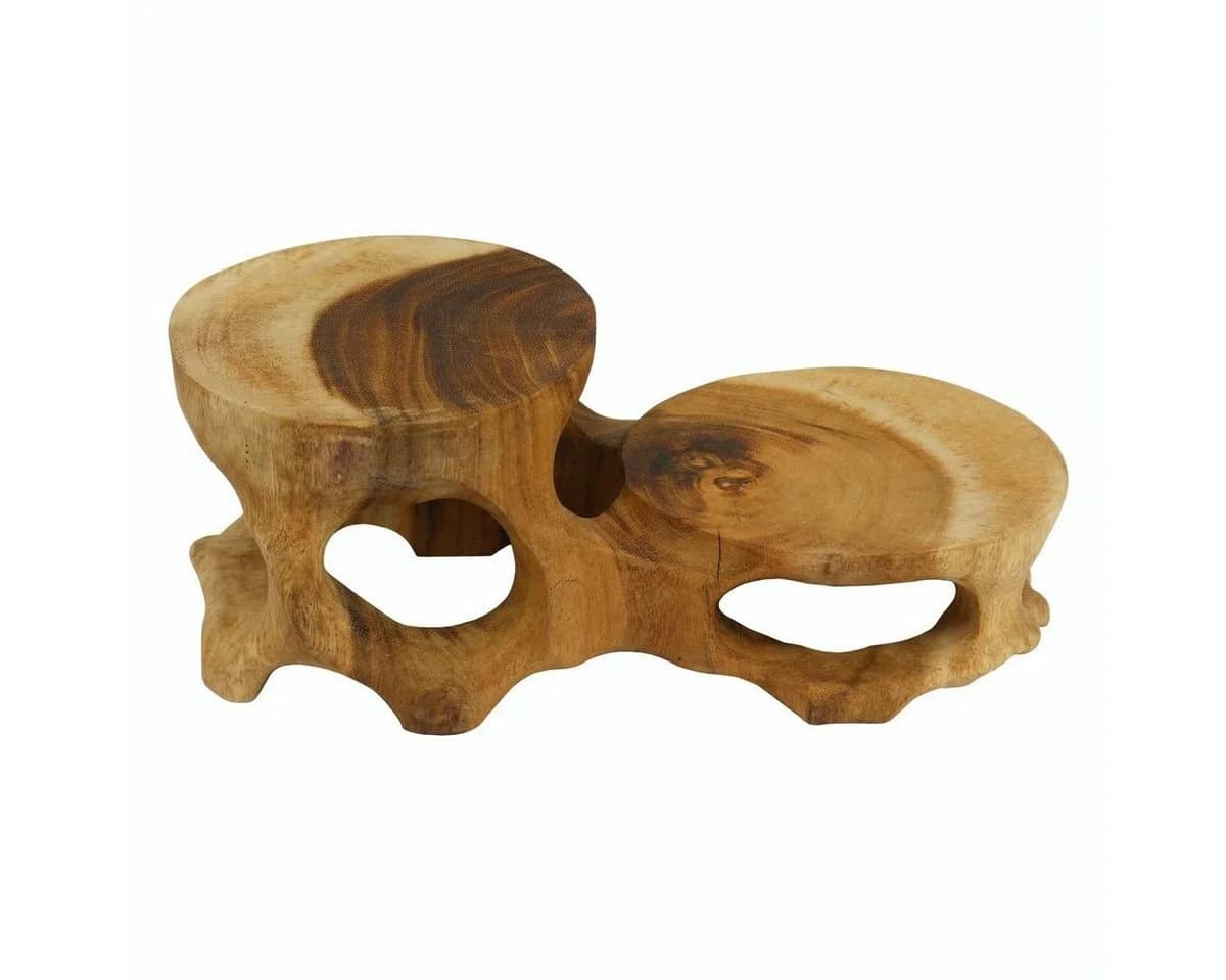 Orientalischer Teakholz-Hocker - Bild 3