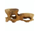Orientalischer Teakholz-Hocker Bild 4