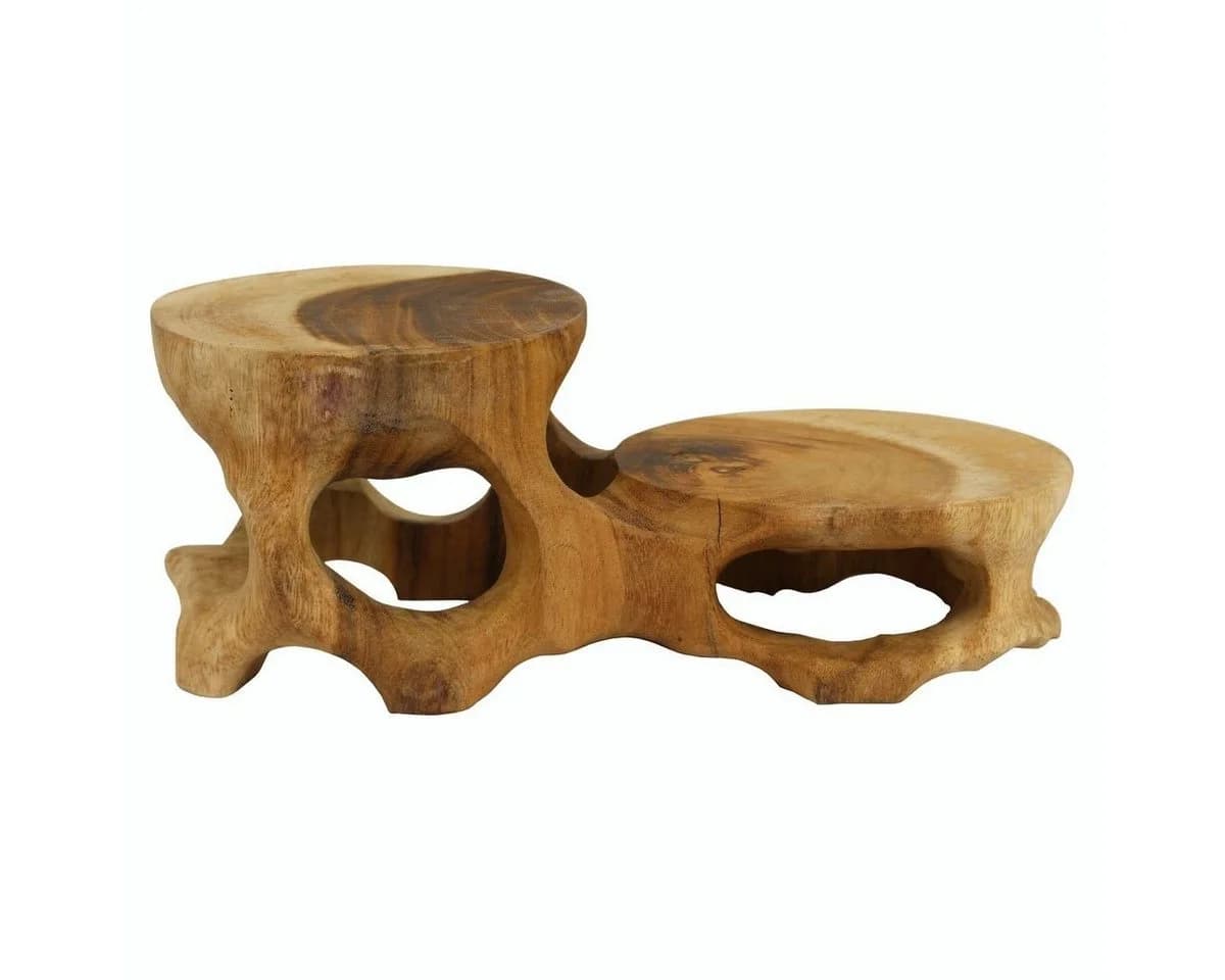 Orientalischer Teakholz-Hocker - Bild 4