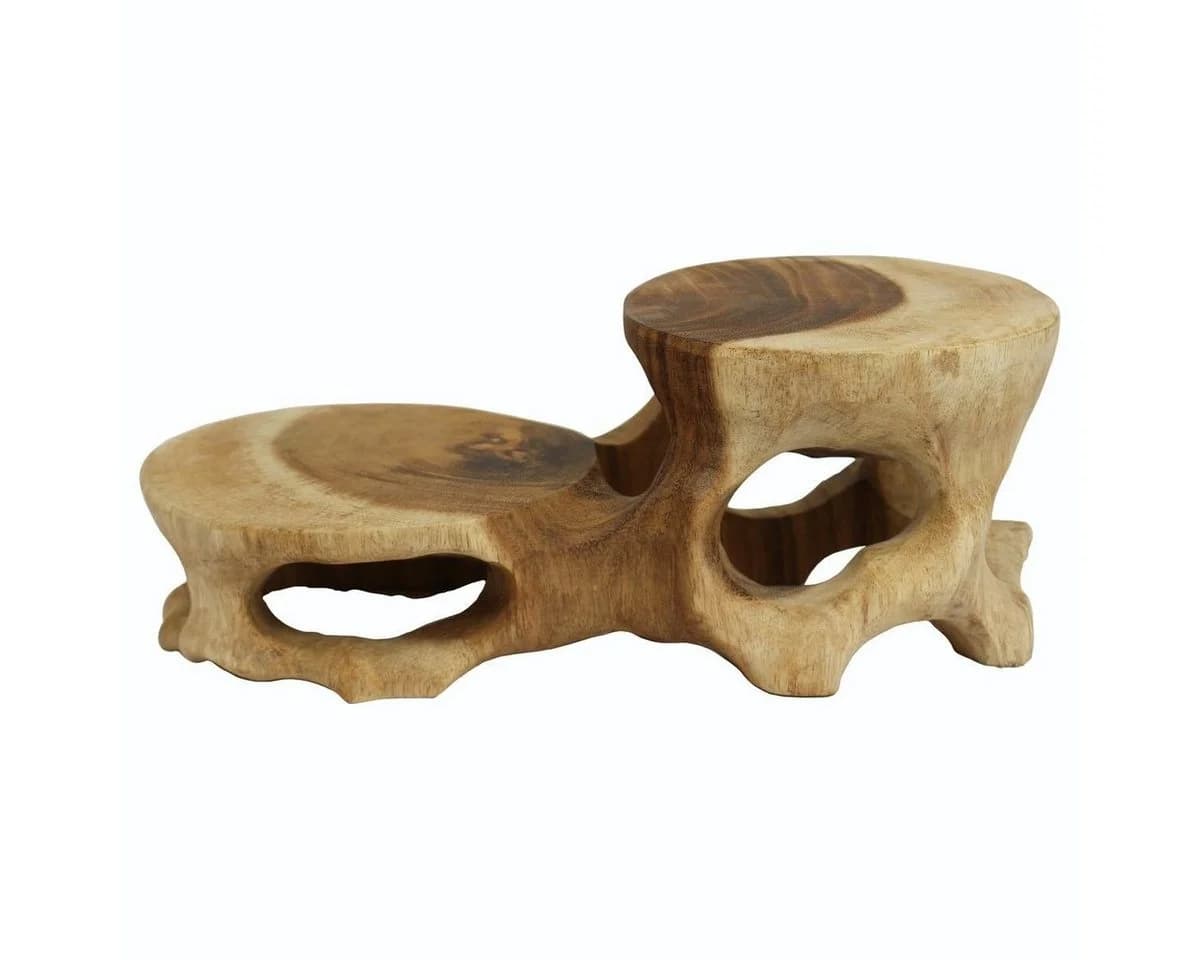 Orientalischer Teakholz-Hocker - Bild 5