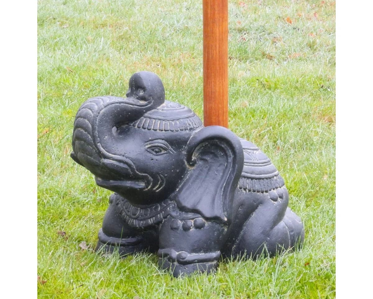 Oriental Galerie Sonnenschirmständer Elefantenform Grau für Bali Schirme - Bild 2