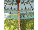 Oriental Galerie Bali Sonnenschirm Türkis Gold Fransen 180 cm Bild 5