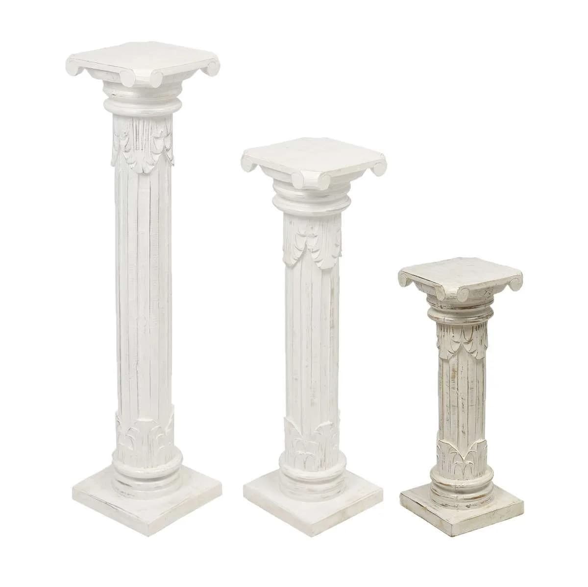 Oriental Galerie Antike Dekosäule Weiß 60 cm