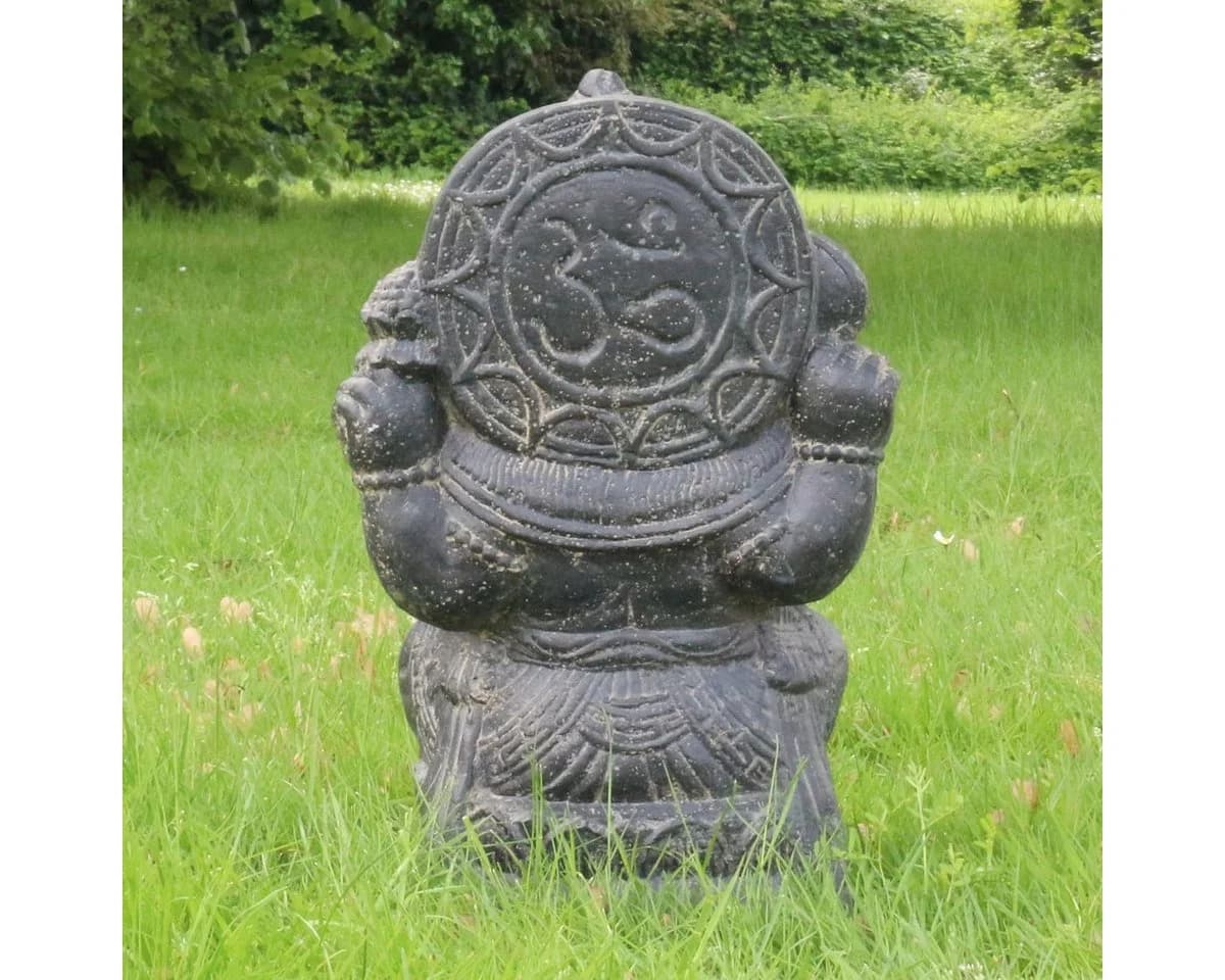 Oriental Galerie Dekofigur Ganesha Steinfigur auf Sockel 50 cm - Bild 4