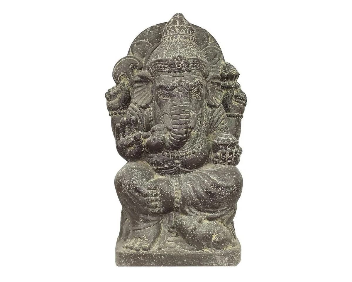 Oriental Galerie Dekofigur Ganesha Steinfigur auf Sockel 50 cm - Bild 5
