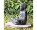 Buddha Dekofigur aus Lavastein Sitzend 30 cm Bild 1