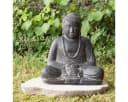 Buddha Dekofigur aus Lavastein Sitzend 30 cm Bild 2