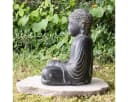 Buddha Dekofigur aus Lavastein Sitzend 30 cm Bild 3