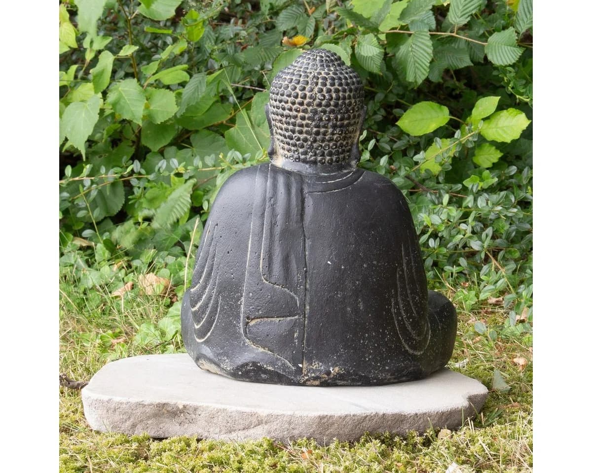Buddha Dekofigur aus Lavastein Sitzend 30 cm - Bild 4