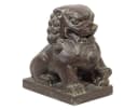 Oriental Galerie Tempelwächter-Löwe Dekofigur 40 cm Grau Bild 3