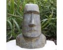 Oriental Galerie Dekofigur Moai Kopf Stein Figur Schwarz 30 cm Bild 2