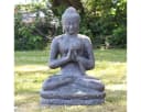 Oriental Galerie Buddha Figur sitzend Garten Steinfigur Greetings 60 cm Bild 2