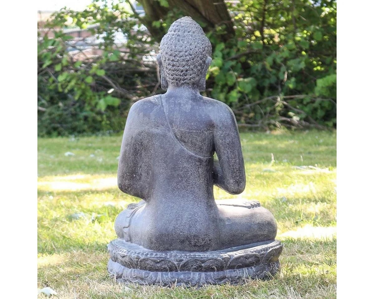 Oriental Galerie Buddha Figur sitzend Garten Steinfigur Greetings 60 cm - Bild 3