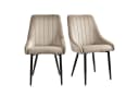 Duhome Esszimmerstuhl 2er Set Beige Samt Retro Metallbeine Bild 2