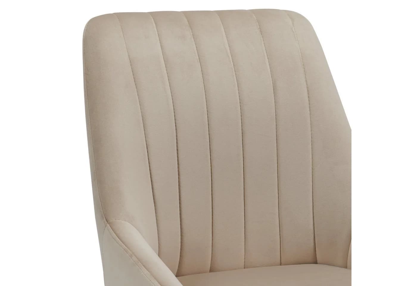 Duhome Esszimmerstuhl 2er Set Beige Samt Retro Metallbeine - Bild 4