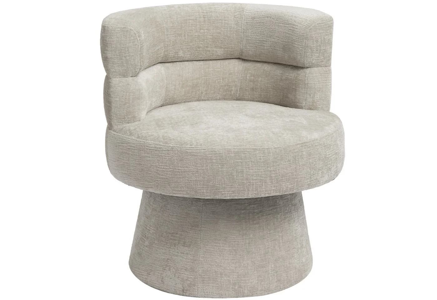 Duhome Loungesessel Beige Chenille 360° drehbar - Bild 2
