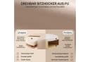 Duhome Hocker Höhenverstellbar Retro-Look Samt Creme Bild 4