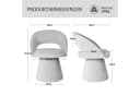 Duhome Esszimmerstuhl 7307A1 Beige Chenille 360° Drehbar Bild 3