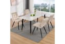 Duhome Esszimmerstuhl 4er Set Beige Samt Retro Bild 1