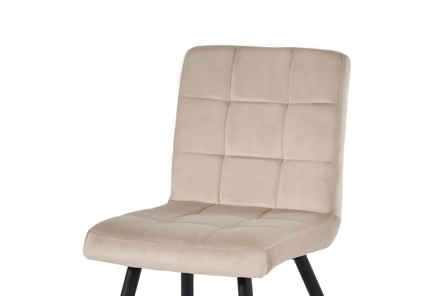 Duhome Esszimmerstuhl 4er Set Beige Samt Retro - Bild 4