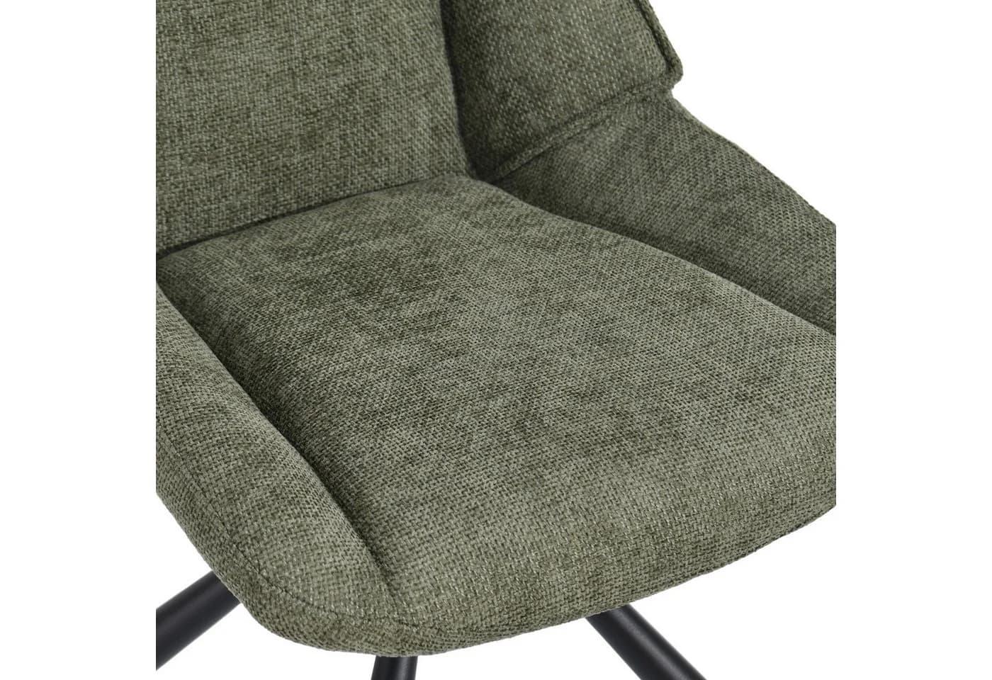 Duhome Esszimmerstuhl 8626A Grün 180° drehbar Chenille-Stoff - Bild 5