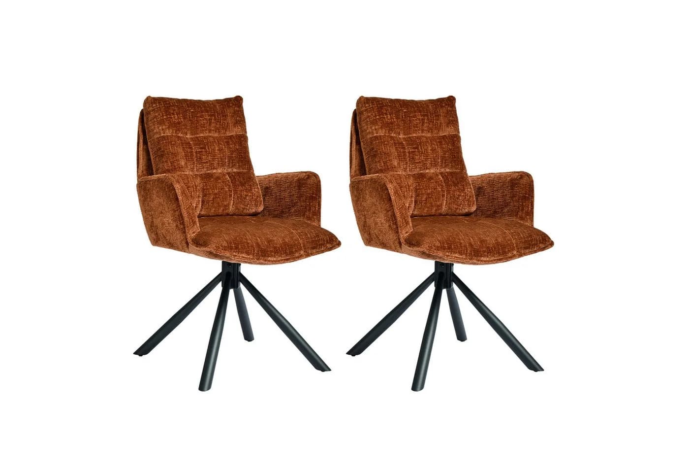 Duhome Esszimmerstuhl 8610A - 360° drehbar, Chenille-Stoff - Bild 2