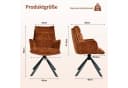 Duhome Esszimmerstuhl 8610A - 360° drehbar, Chenille-Stoff Bild 3