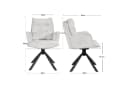 Duhome Esszimmerstuhl 8610A Beige Chenille 360° drehbar Bild 1