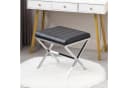 Duhome Hocker Schwarz Kunstleder Gepolstert Sitzhocker Bild 1