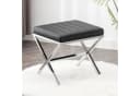 Duhome Hocker Schwarz Kunstleder Gepolstert Sitzhocker Bild 2