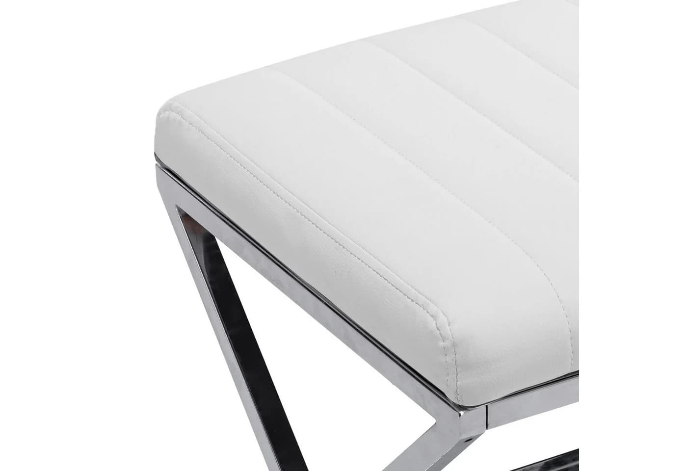 Duhome Hocker 9196A1 Weiß Kunstleder Sitzhocker - Bild 3