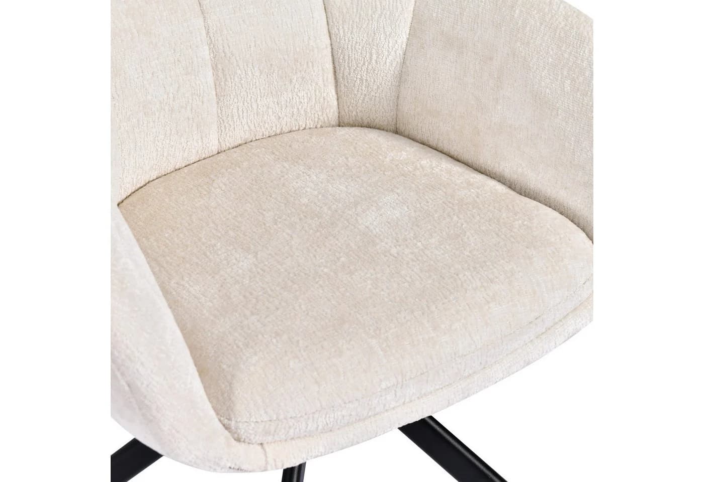 Duhome Loungesessel 9-213A Beige Chenille 360° drehbar Armlehnstuhl - Bild 5