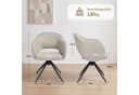 Duhome Esszimmerstuhl 2er Set Chenille Beige 180° drehbar Bild 1