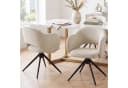 Duhome Esszimmerstuhl 2er Set Chenille Beige 180° drehbar Bild 2