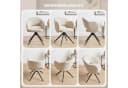 Duhome Esszimmerstuhl 2er Set Chenille Beige 180° drehbar Bild 5